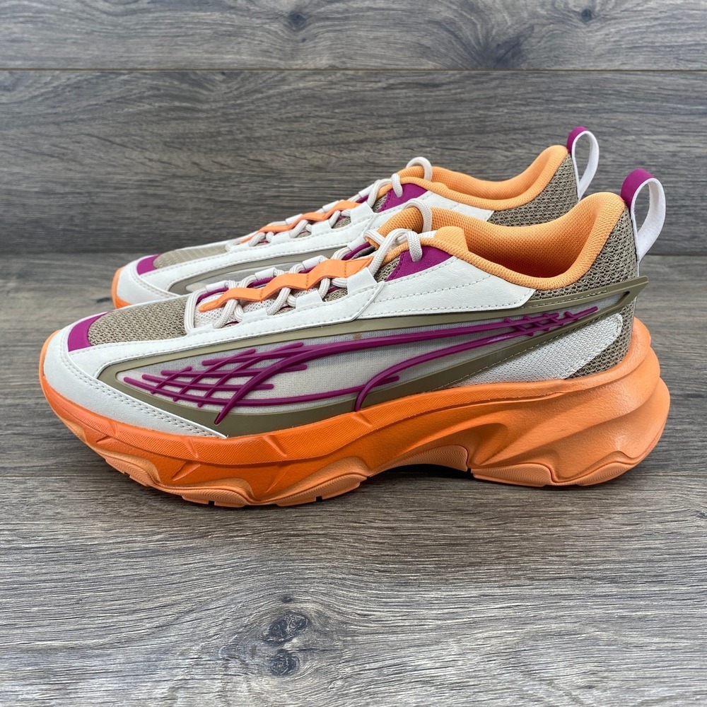 Puma Carbon Dare Women's Size 9.5 Shoes White Orange‎ Purple 400517-01